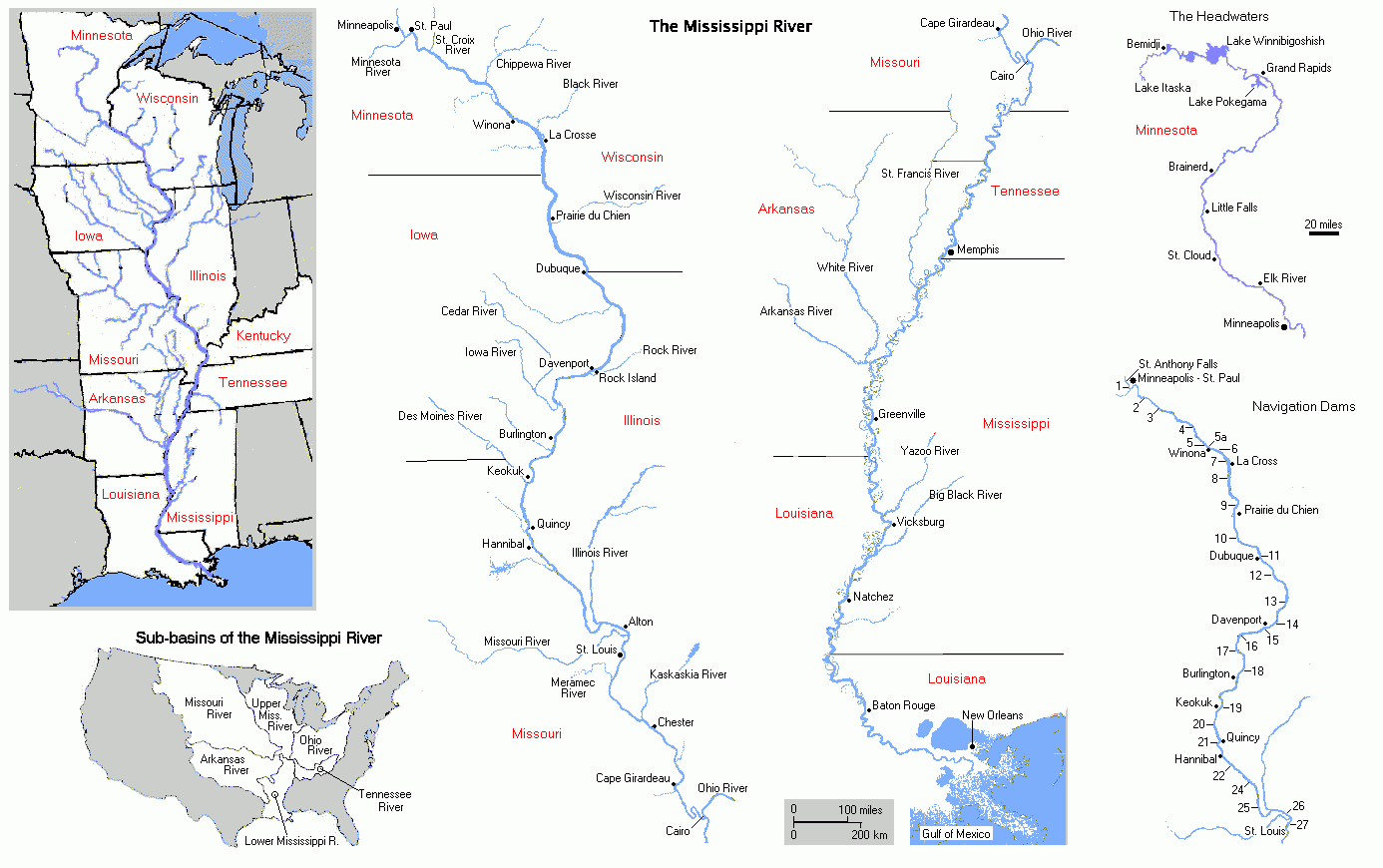 Mississippi River Map