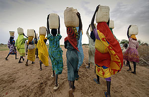 carrying water