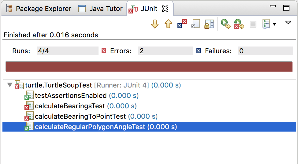 passing JUnit test for calculateRegularPolygonAngle