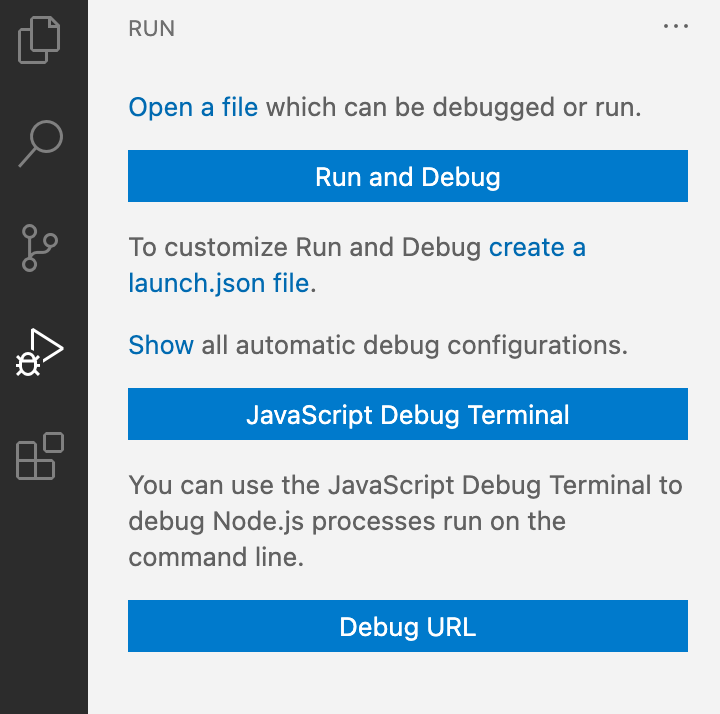 using Run pane in Visual Studio Code to run npm start