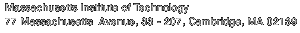 Massachusetts Institute of Technology, 77 Massachusetts  Avenue, 33 - 207, Cambridge, MA 02139