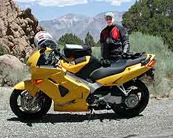 Liebeck with motorcycle