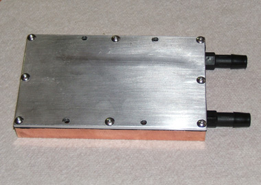 Assmebled cooling block.