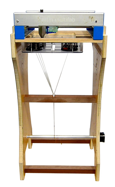 Thread weaving machine.