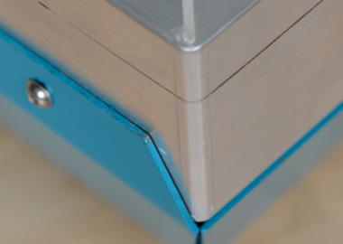 A precisely bent aluminum corner.