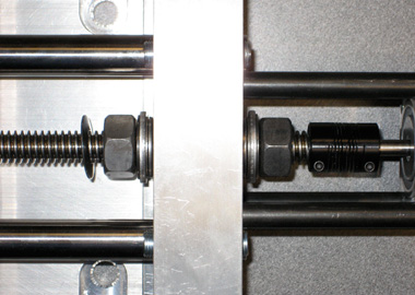 Leadscrew preload mechanism.