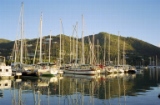 Leaving the port in Tortola