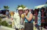 Tropical drinks and french bread