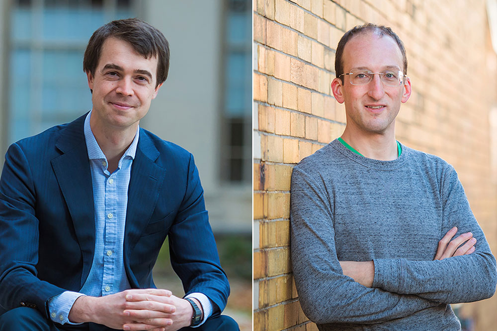 Two headshots of male faculty members side by side, MIT