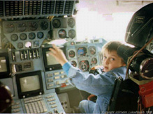 Control panel on the Buran spacecraft