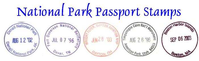 National Park Passport Stamps